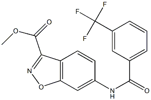 methyl 6-{[3-(trifluoromethyl)benzoyl]amino}-1,2-benzisoxazole-3-carboxylate Structure