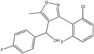 [3-(2-chloro-6-fluorophenyl)-5-methylisoxazol-4-yl](4-fluorophenyl)methanol Structure