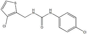 N-(4-chlorophenyl)-N'-[(3-chloro-2-thienyl)methyl]urea 구조식 이미지