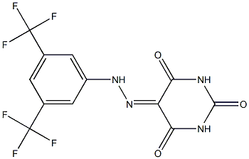 5-{2-[3,5-di(trifluoromethyl)phenyl]hydrazono}hexahydropyrimidine-2,4,6-tri one 구조식 이미지