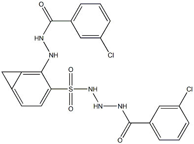 N1-di[2-(3-chlorobenzoyl)hydrazino]methylidenebenzene-1-sulfonamide Structure