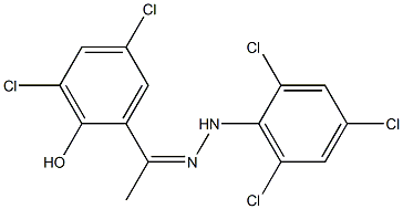 1-(3,5-dichloro-2-hydroxyphenyl)ethan-1-one 1-(2,4,6-trichlorophenyl)hydrazone Structure