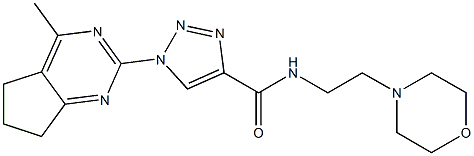 1-(4-methyl-6,7-dihydro-5H-cyclopenta[d]pyrimidin-2-yl)-N-(2-morpholinoethyl)-1H-1,2,3-triazole-4-carboxamide 구조식 이미지