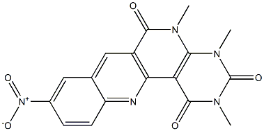 2,4,5-trimethyl-9-nitro-1,2,3,4,5,6-hexahydrobenzo[b]pyrimido[4,5-h][1,6]naphthyridine-1,3,6-trione Structure