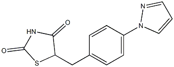 5-[4-(1H-pyrazol-1-yl)benzyl]-1,3-thiazolane-2,4-dione Structure