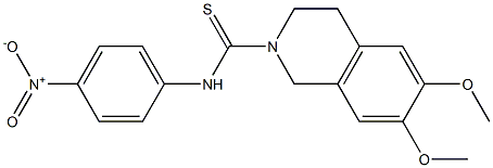 N2-(4-nitrophenyl)-6,7-dimethoxy-1,2,3,4-tetrahydroisoquinoline-2-carbothioamide Structure