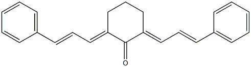 2,6-di(3-phenylprop-2-enylidene)cyclohexan-1-one 구조식 이미지