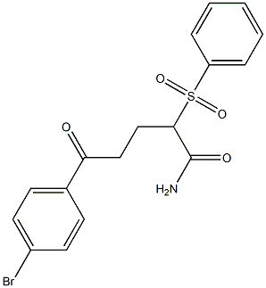 5-(4-bromophenyl)-5-oxo-2-(phenylsulfonyl)pentanamide 구조식 이미지