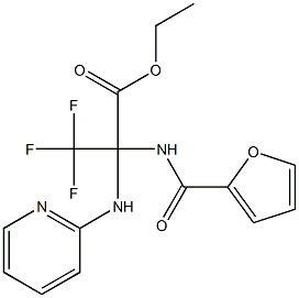 ethyl 3,3,3-trifluoro-2-[(2-furylcarbonyl)amino]-2-(2-pyridylamino)propanoate Structure