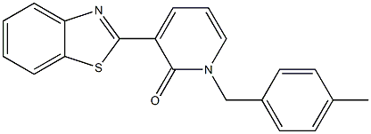 3-(1,3-benzothiazol-2-yl)-1-(4-methylbenzyl)-2(1H)-pyridinone 구조식 이미지