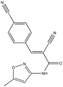 N1-(5-methylisoxazol-3-yl)-2-cyano-3-(4-cyanophenyl)acrylamide Structure