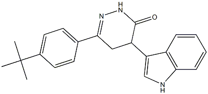 6-[4-(tert-butyl)phenyl]-4-(1H-indol-3-yl)-4,5-dihydro-3(2H)-pyridazinone 구조식 이미지