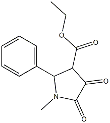 ethyl 1-methyl-4,5-dioxo-2-phenylpyrrolidine-3-carboxylate Structure