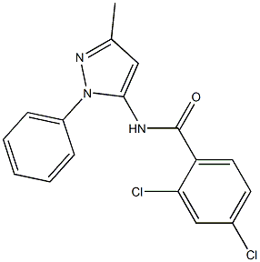 2,4-dichloro-N-(3-methyl-1-phenyl-1H-pyrazol-5-yl)benzamide Structure