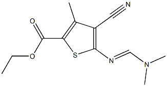 ethyl 4-cyano-5-{[(1E)-(dimethylamino)methylene]amino}-3-methylthiophene-2-carboxylate 구조식 이미지