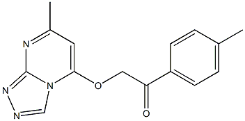 1-(4-methylphenyl)-2-[(7-methyl[1,2,4]triazolo[4,3-a]pyrimidin-5-yl)oxy]ethan-1-one 구조식 이미지