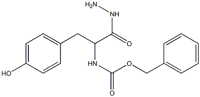 benzyl N-[2-hydrazino-1-(4-hydroxybenzyl)-2-oxoethyl]carbamate Structure