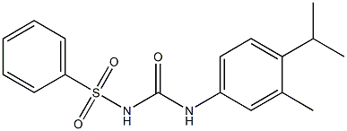 {[(4-isopropyl-3-methylanilino)carbonyl]amino}(dioxo)phenyl-lambda~6~-sulfane Structure