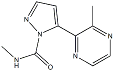 N1-methyl-5-(3-methylpyrazin-2-yl)-1H-pyrazole-1-carboxamide 구조식 이미지