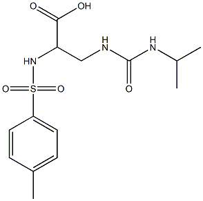 3-{[(isopropylamino)carbonyl]amino}-2-{[(4-methylphenyl)sulfonyl]amino}propanoic acid 구조식 이미지