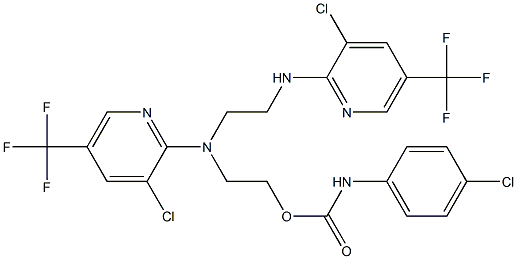 2-[[3-chloro-5-(trifluoromethyl)-2-pyridinyl](2-{[3-chloro-5-(trifluoromethyl)-2-pyridinyl]amino}ethyl)amino]ethyl N-(4-chlorophenyl)carbamate Structure