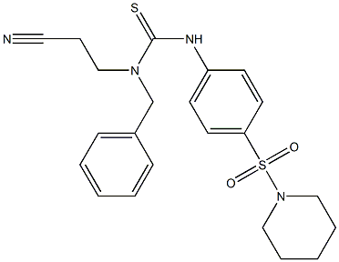 N-benzyl-N-(2-cyanoethyl)-N'-[4-(piperidinosulfonyl)phenyl]thiourea 구조식 이미지