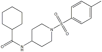 N-{1-[(4-methylphenyl)sulfonyl]piperidin-4-yl}cyclohexanecarboxamide 구조식 이미지