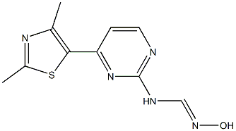 N-[4-(2,4-dimethyl-1,3-thiazol-5-yl)pyrimidin-2-yl]-N'-hydroxyiminoformamide 구조식 이미지