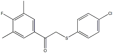 2-[(4-chlorophenyl)thio]-1-(4-fluoro-3,5-dimethylphenyl)ethan-1-one Structure