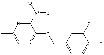 3-[(3,4-dichlorobenzyl)oxy]-6-methyl-2-nitropyridine 구조식 이미지