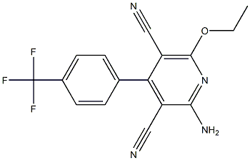 2-amino-6-ethoxy-4-[4-(trifluoromethyl)phenyl]pyridine-3,5-dicarbonitrile Structure