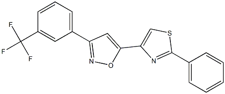 5-(2-phenyl-1,3-thiazol-4-yl)-3-[3-(trifluoromethyl)phenyl]isoxazole Structure