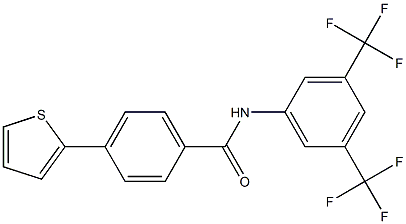 N-[3,5-bis(trifluoromethyl)phenyl]-4-(2-thienyl)benzenecarboxamide Structure