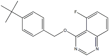 4-{[4-(tert-butyl)benzyl]oxy}-5-fluoroquinazoline 구조식 이미지