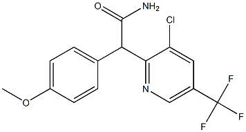 2-[3-chloro-5-(trifluoromethyl)-2-pyridinyl]-2-(4-methoxyphenyl)acetamide 구조식 이미지