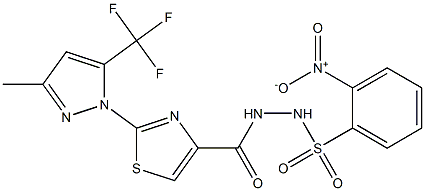 N'-({2-[3-methyl-5-(trifluoromethyl)-1H-pyrazol-1-yl]-1,3-thiazol-4-yl}carbonyl)-2-nitrobenzenesulfonohydrazide Structure