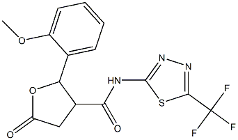 N3-[5-(trifluoromethyl)-1,3,4-thiadiazol-2-yl]-2-(2-methoxyphenyl)-5-oxotetrahydrofuran-3-carboxamide Structure