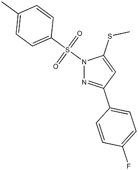 3-(4-fluorophenyl)-1-[(4-methylphenyl)sulfonyl]-5-(methylthio)-1H-pyrazole Structure