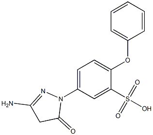 5-(3-amino-5-oxo-4,5-dihydro-1H-pyrazol-1-yl)-2-phenoxybenzene-1-sulfonic acid Structure