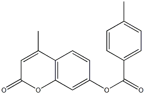 4-methyl-2-oxo-2H-chromen-7-yl 4-methylbenzenecarboxylate Structure