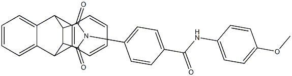 4-[16,18-dioxo-17-azapentacyclo[6.6.5.0~2,7~.0~9,14~.0~15,19~]nonadeca-2,4,6,9(14),10,12-hexaen-17-yl]-N-(4-methoxyphenyl)benzenecarboxamide Structure