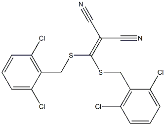 2-{di[(2,6-dichlorobenzyl)thio]methylidene}malononitrile 구조식 이미지