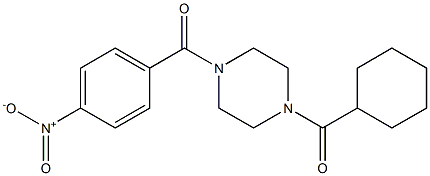 [4-(cyclohexylcarbonyl)piperazino](4-nitrophenyl)methanone Structure