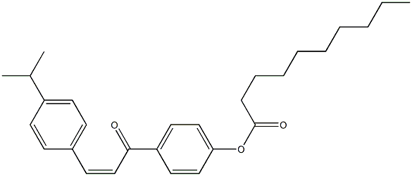 4-[(Z)-3-(4-isopropylphenyl)-2-propenoyl]phenyl decanoate 구조식 이미지