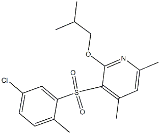 3-[(5-chloro-2-methylphenyl)sulfonyl]-2-isobutoxy-4,6-dimethylpyridine 구조식 이미지