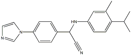 2-[4-(1H-imidazol-1-yl)phenyl]-2-(4-isopropyl-3-methylanilino)acetonitrile Structure