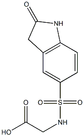 {[(2-oxo-2,3-dihydro-1H-indol-5-yl)sulfonyl]amino}acetic acid 구조식 이미지