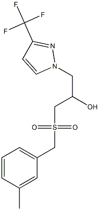 1-[(3-methylbenzyl)sulfonyl]-3-[3-(trifluoromethyl)-1H-pyrazol-1-yl]propan-2-ol 구조식 이미지