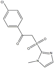 1-(4-chlorophenyl)-2-[(1-methyl-1H-imidazol-2-yl)sulfonyl]ethan-1-one Structure