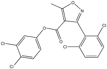3,4-dichlorophenyl 3-(2,6-dichlorophenyl)-5-methylisoxazole-4-carboxylate Structure